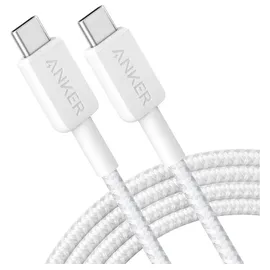 Anker 322 USB-C auf USB-C Kabel 60W 90cm geflochten weiß