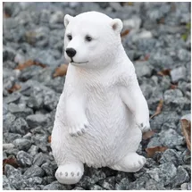 dazikemo Gartenfigur Dekofigur Gartenfigur Eisbär 11 x 11 x 19 cm