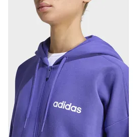 adidas Damen, Essentials LINEAR FRENCH Terry Hoodie Sweatshirt, pure Purple/White, M