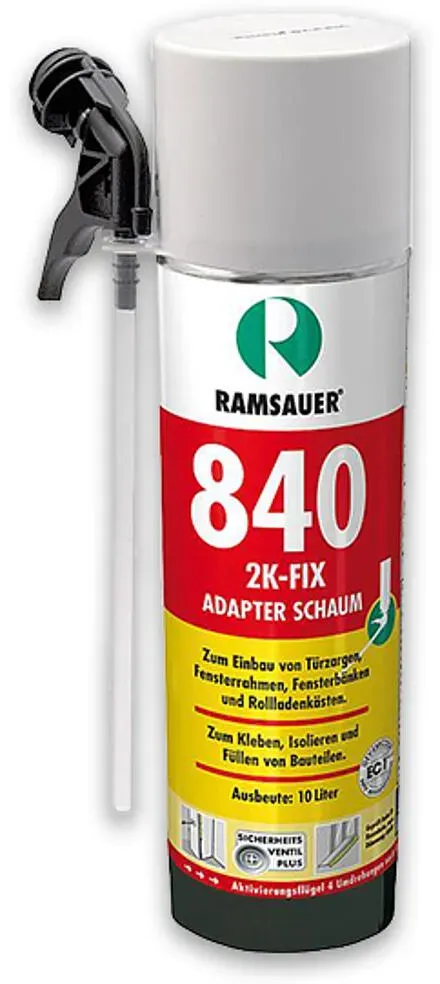 PU-Schaum, Montageschaum, Ramsauer, Typ 840 2-K-PU Schaum, 400ml, verschiedene Varianten (Ausführung: Baustoffklasse E (Deutschland))