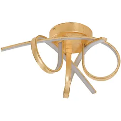 Eglo LED Deckenleuchte MIRAFLORES gold weiß 8W 3000K Warmweiß