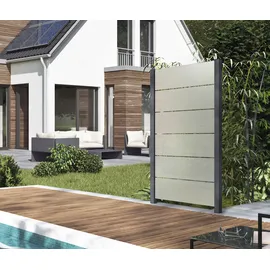 staket pro Glaszaun 1,22 m grau/streifendekor dekor 82
