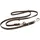 Copcopet Hundeleine Leder 5m große Hunde Fettlederleine [3-Fach Verstellbar] Lederleine geflochten – robuste Leine Hund mit Chrombeschlägen, Führleine Hund & Freihandleine zum Umhängen, Dog Leash Braun 20mm