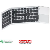 GeneralKeys Faltbare Tastatur für Android, iOS und Windows Schwarz