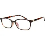 NEW VISION Lesebrille, Lesebrille Damen, Lesebrille Blaulichtfilter, Retro Computer Lesebrille für Unisex, NV5049 (SchwarzRot, 1, Dioptrien)