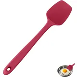 U-Taste 36 cm extra großer Löffelspatel aus Silikon: 315°C hitzebeständiger Kochlöffel in Lebensmittelqualität, nahtloses flexibles Küchengerät zum Backen Rühren Schaben Schöpfen Servieren (Rot)