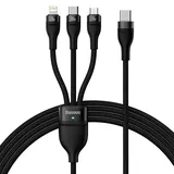 Baseus USB-C auf Micro USB + Lightning 1,5 m Schwarz
