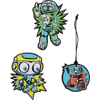 DerDieDas Wechselbuttons 3 teilig Blue Robot