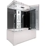 SeniorBad Kombination Badewanne Dusche K80-SW-TH-C-EA Duschtempel 180x100 cm OHNE Zusatzoption - Schwarz