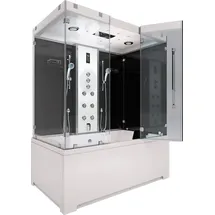 SeniorBad Kombination Badewanne Dusche K80-SW-TH-C-EA Duschtempel 180x100 cm OHNE Zusatzoption - Schwarz
