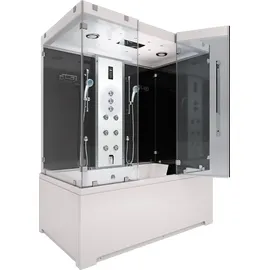 SeniorBad Kombination Badewanne Dusche K80-SW-TH-C-EA Duschtempel 180x100 cm OHNE Zusatzoption - Schwarz