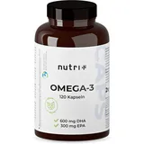 Nutri + Nutri Omega 3 Vegan 120 Kapseln Algenöl St