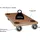 BigDean 3x Möbelroller Transportroller 250kg Rollbrett MDF Möbel Hund Roller
