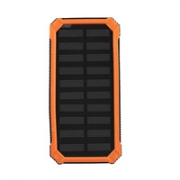 Solar Power Bank, sichere 20000mAh kleine, schnell aufladende Mobile Powerbank für Sportreisen(Orange)