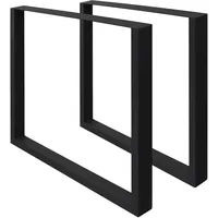 ECD Germany Tischbeine 70 x 72 cm Schwarz