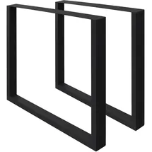 ECD Germany Tischbeine 70 x 72 cm Schwarz
