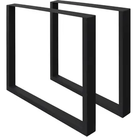 ECD Germany Tischbeine 70 x 72 cm Schwarz