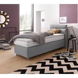 Westfalia Schlafkomfort Boxspringbett, wahlweise mit LED-Beleuchtung, grau