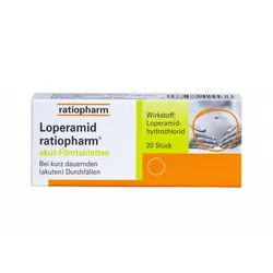 Loperamid ratiopharm® akut Filmtabletten