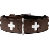 Hunter Swiss Hundehalsband Braun/Schwarz 32