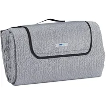 Relaxdays XXL Picknickdecke grau 200 x 300 cm