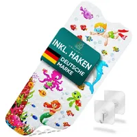DELLUXIA Badewannenmatte Kinder rutschfest inkl. Aufhängung – Geruchsneutral schimmelresistent