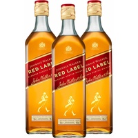 Johnnie Walker Red Label Blended Scotch Whisky 3er Flasche 40% 700ml 752438