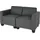MCW Couch Kunstleder 2-Sitzer Dunkelgrau