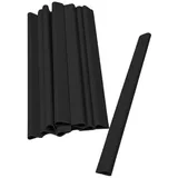 zaunzu Sichtschutzstreifen Klemmschiene für Zaunblende Schwarz 1er Pack
