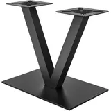 MADRID V | Bistro Tischgestell | Schwarz | Höhe: 72 cm | Säule: 6 x 6 cm | Fuß: 40 x 70 cm