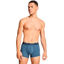 Puma Herren Boxershorts, 6er Pack - Everyday Trunks 6P, Cotton Stretch, einfarbig Blau Denim XL