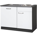 wiho Küchen Spülenschrank Michigan grau|weiß