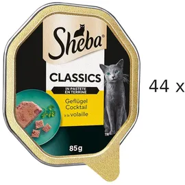 Sheba Classics in PasteGeflügel Cocktail Nassfutter 44 x 85 g