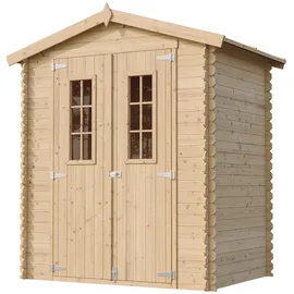 TIMBELA Gartenhaus Timbela M367C+M367G 1,96 x 1,36 m Beige