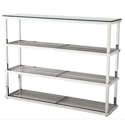 Casa Padrino Luxus Regal Schrank 5 Stars Chrom - Regalschrank Schrank  - Hotel Einrichtung Möbel