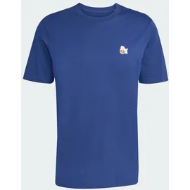 adidas T-Shirt mit Hund und Hoop Motiv blau S