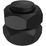 Generisch Anhängerkupplung Abdeckung, AHK Kappe, PKW, Anhänger, Quad, Wohnwagen - Kontermuttern, hochwertiger 3D-Druck, TPU, Schwarz