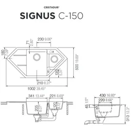Schock Signus C-150 Einbau bronze + Excenterbetätigung