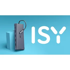 ISY IAD 1030 12-in 1 USB-C Multiport Adapter, Silber