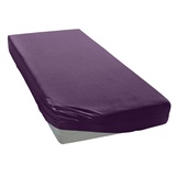 Elegante Spannbettlaken Softes Mako-Jersey 120 x 200 - 130 x 220 cm viola