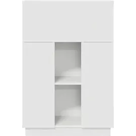 vidaXL Schreibtisch mit Tür Weiß 71.5 x 31.5 x 106.5 cm Holzwerkstoff