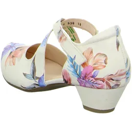 THINK! Leder-Pumps in Weiß/ bunt, Größe 38 EU