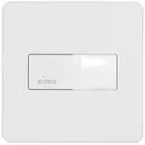 SIMU Rollladen-Funksteuerung Hz Wandsender 1 Kanal sequentiell, für Rollladenatriebe, Markisen, kompatibel mit SIMU Motoren mit integriertem/externem Funkempfänger weiß