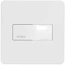 SIMU Rollladen-Funksteuerung Hz Wandsender 1 Kanal sequentiell, für Rollladenatriebe, Markisen, kompatibel mit SIMU Motoren mit integriertem/externem Funkempfänger weiß