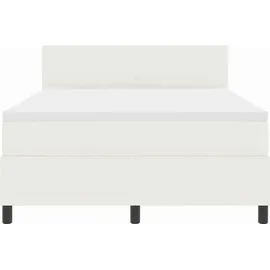 vidaXL Boxspringbett 140 x 190 cm Weiß