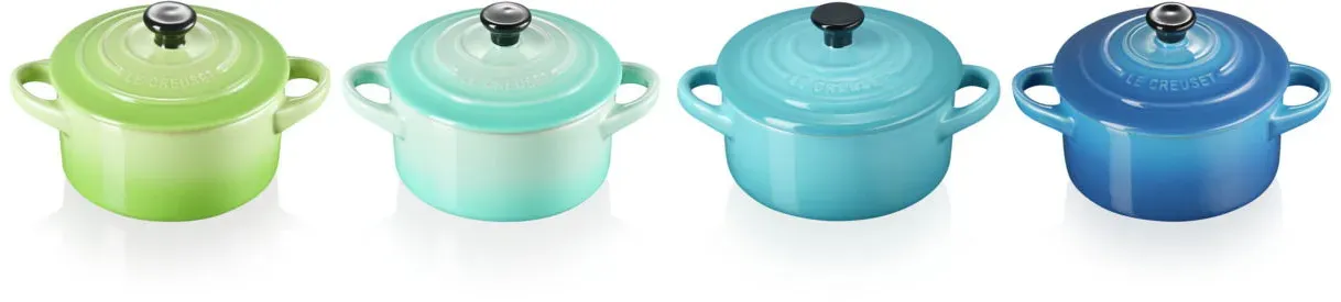 LE CREUSET Mini-Cocotte 4er-Set 10cm MEERESBRIESE - D ca. 10,00