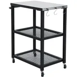 TAINO Grillwagen 72 cm Metall schwarz