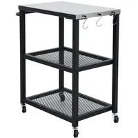 TAINO Grillwagen 72 cm Metall schwarz