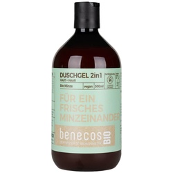 benecos Minze - Duschgel 2in1 Haut+Haar 500 ml 