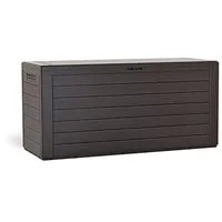 rg-vertrieb Gartenbox Auflagenbox 280L Truhe Box Gartentruhe Holz-Optik Woode Kissenbox Gartenkasten (Umbra)